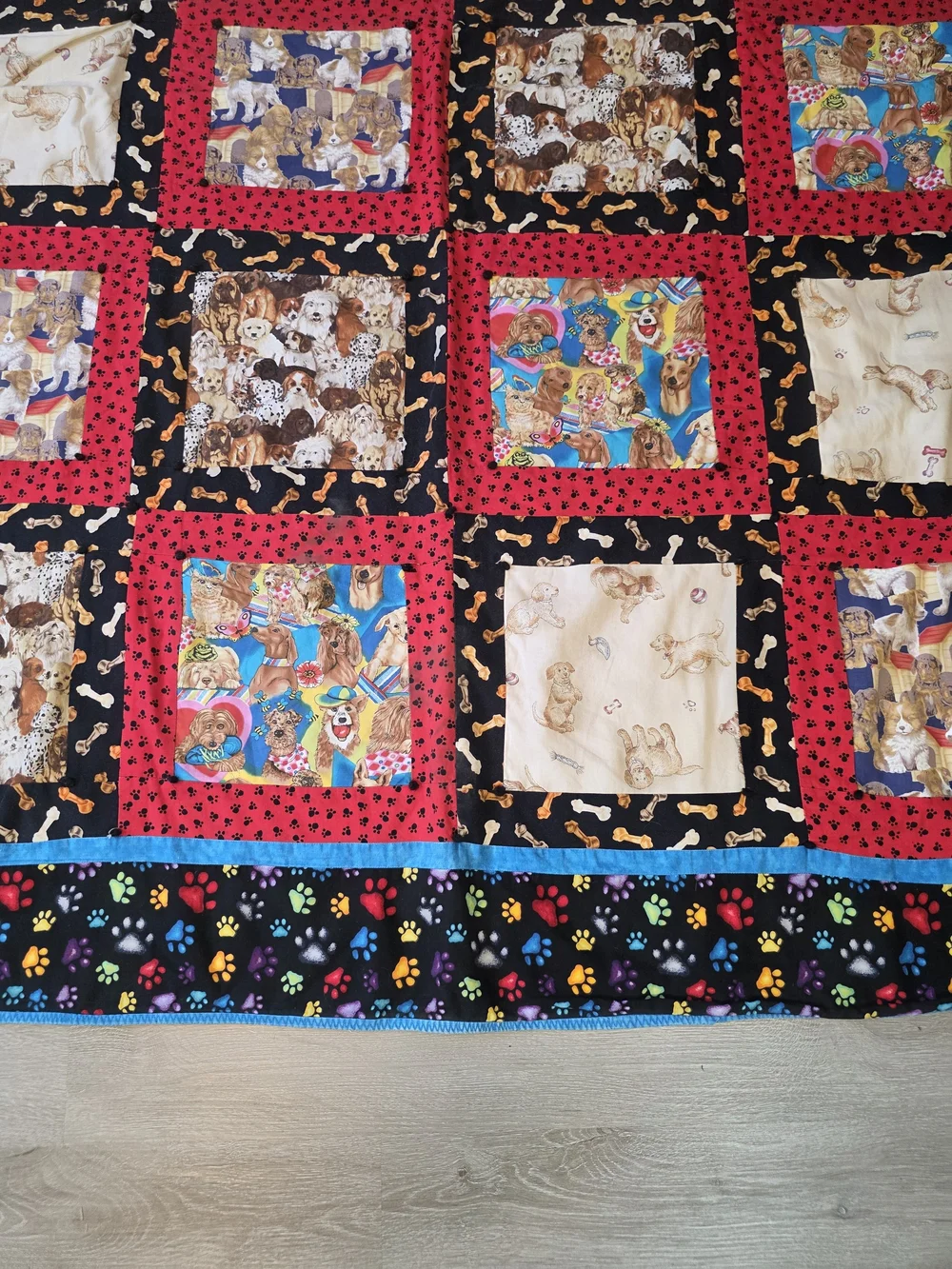 Sewing Dogs Handmade Dog Lover Quilt 52 x 63 Lap, Throw, Blanket, Gift
